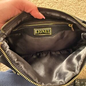 Lionel Black and Gold Zippered Bag